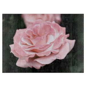Pink Rose in Full Bloom Cutting Board