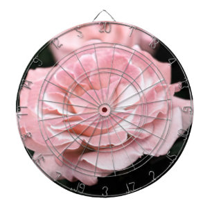 Pink Rose in Full Bloom Dartboard