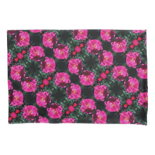 Pink Rose In Full Bloom Pattern Pillowcase