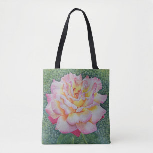Pink Rose in Spring Tote Bag