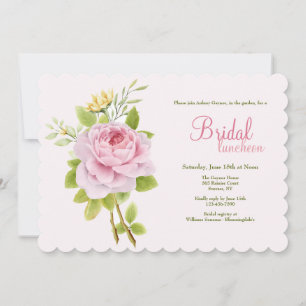Pink Rose Invitation