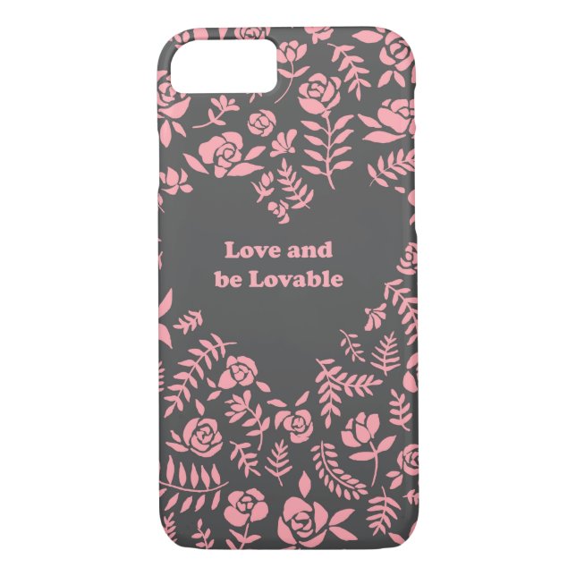 Pink Rose iPhone 7 case (Back)