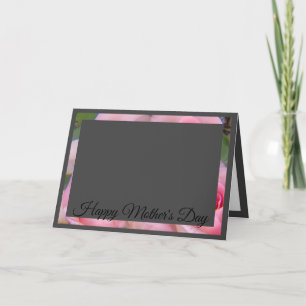 Pink Rose Kaleidoscope Grey Mother's Day Card