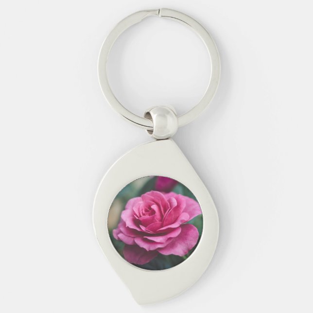 Pink Rose Key Ring (Front)