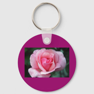 Pink Rose Key Ring
