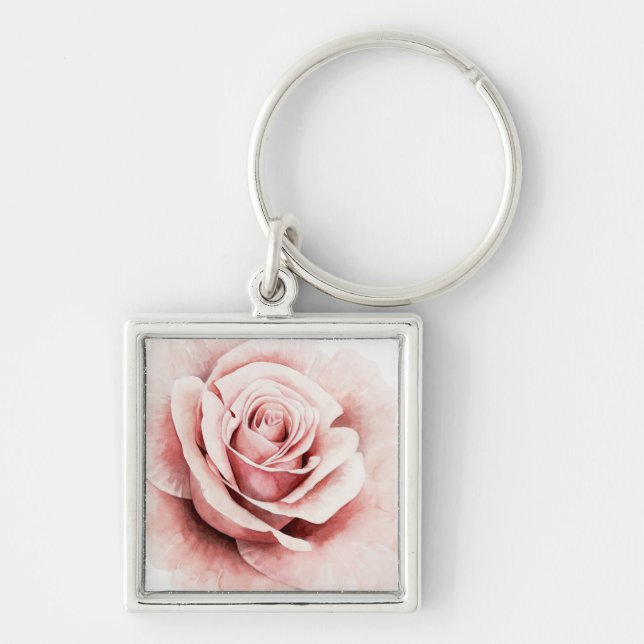 Pink Rose Key Ring (Front)