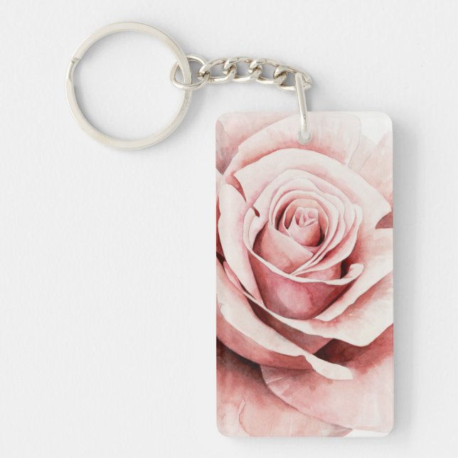 Pink Rose Key Ring (Front)