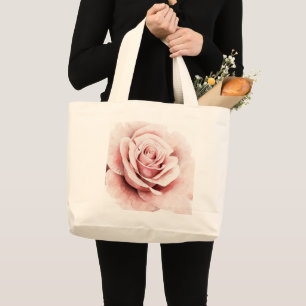 Pink Rose Large Tote Bag
