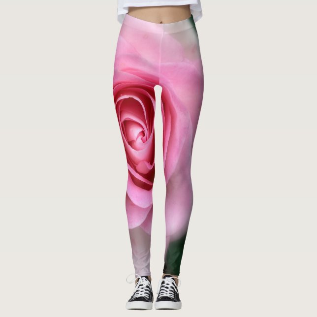 Pink Rose Leggings (Front)