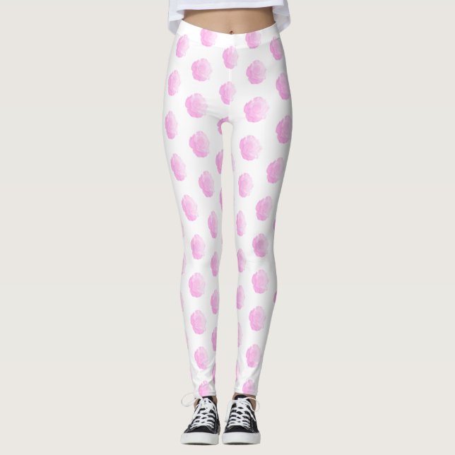 Pink Rose Leggings (Front)