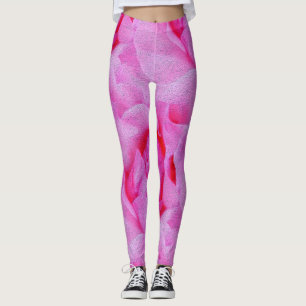 pink rose leggings