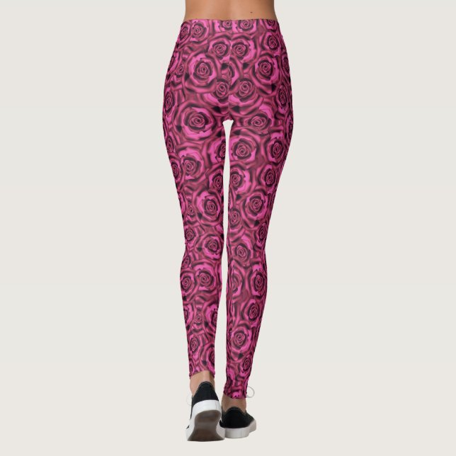 Pink rose leggings (Back)