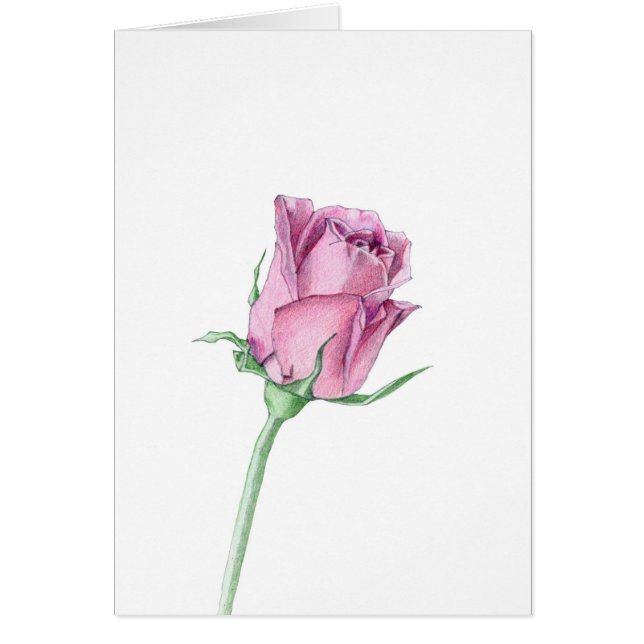 Pink Rose Love Card (Front)