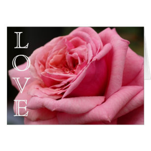 Pink Rose LOVE Card