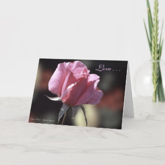 Pink Rose Love Card