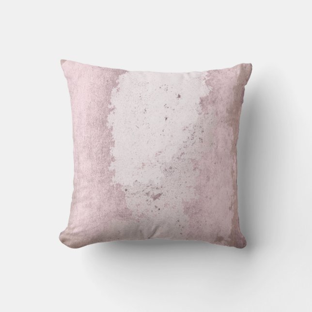 Pink Rose Mauve Lilac Delicate Grungy Abstract Cushion (Front)