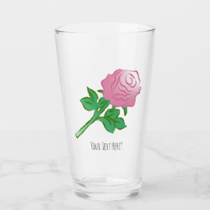 Pink Rose Mother's Day Glass