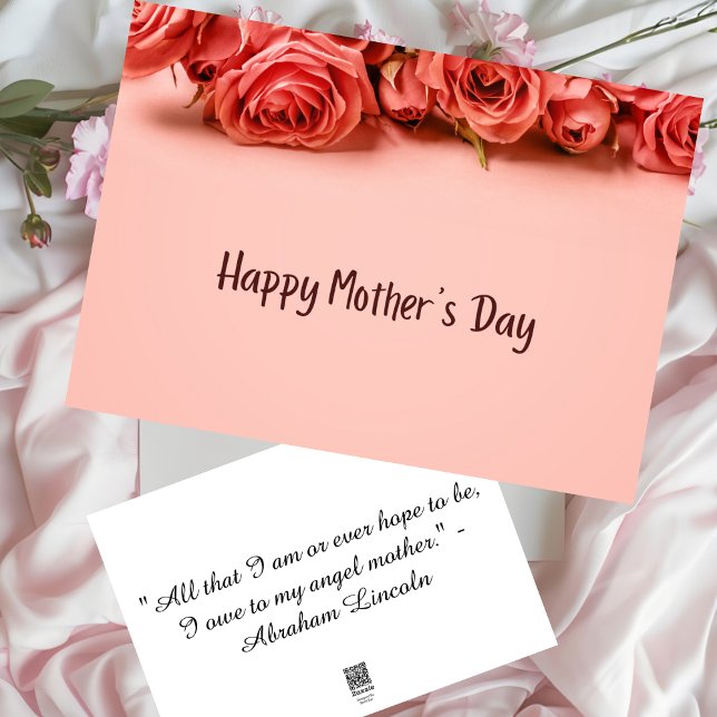 Pink Rose Mother's Day Greeting Card (Creator Uploaded)