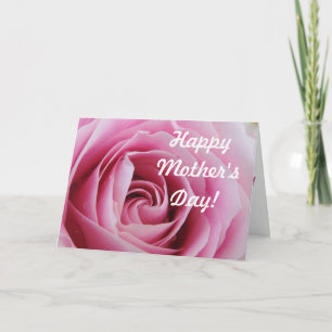 Pink Rose Mother's Day Greeting Card