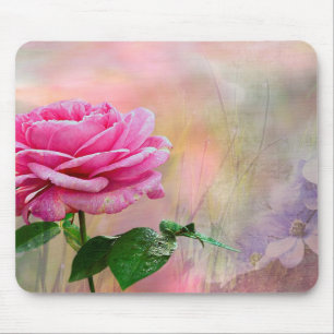 Pink Rose Mouse Mat