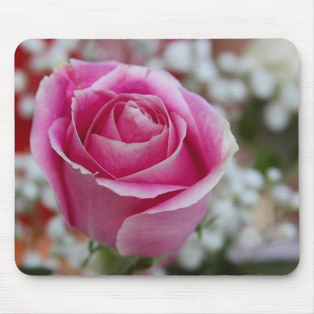 Pink Rose Mouse Mat (Front)