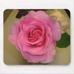 PINK ROSE MOUSE MAT
