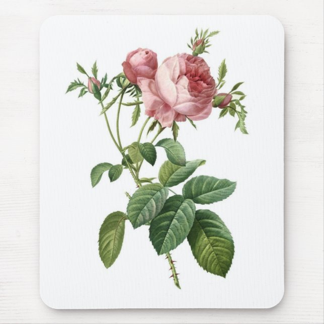 Pink Rose Mouse Mat (Front)