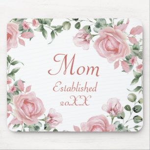 Pink Rose Mum  Mouse Mat