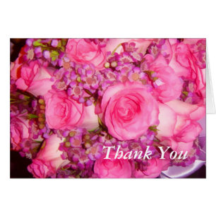 Pink Rose Note Card Template