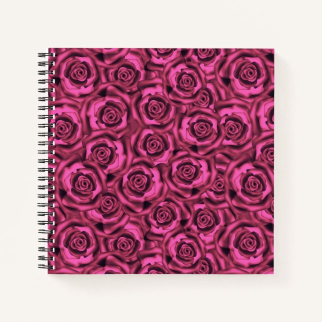 Pink rose notebook (Front)