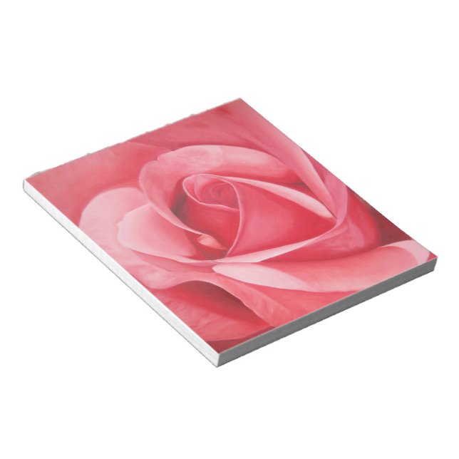 Pink Rose Notebook Notepad (Angled)