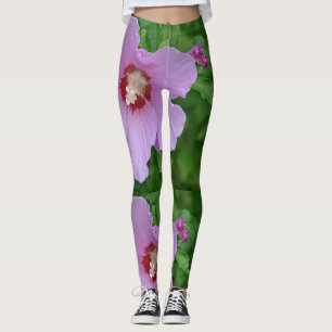 Pink Rose Of Sharon Leggings