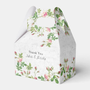 Pink Rose Old Wall Vintage Style Journal Wedding Favour Box