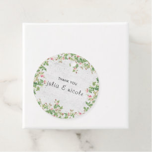 Pink Rose Old Wall Vintage Style Journal Wedding Favour Tags