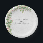 Pink Rose Old Wall Vintage Style Journal Wedding Paper Plate<br><div class="desc">Beautiful Invitation to celebrate Special occasions and festivals comes with digital and E-invitation as per your request. We would love to replicate our designs to make multiple products like rsvp cards, labels envelopes, and more. Customisation is available for ready to print on request at info@shamaurcreatif@gmail.com. Look Forward to hearing from...</div>