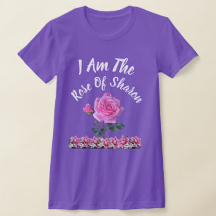 Pink Rose On Lavender Background Women's T-Shirt