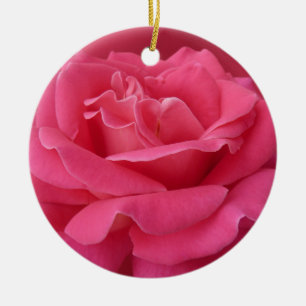 Pink Rose Ornament Personalised Rose Decorations