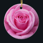 Pink Rose Ornament Romantic Rose Decorations<br><div class="desc">Romantic Rose Ornaments Holiday Pink Rose Classic Decorations Beautiful Romantic Christmas Gifts Hanukkah Neutral Holiday Decorations Keepsakes & Gifts for Friend Family Men Women Kids Home & Office Original Stylish Nondenominational Holiday Art Decorations Valentines Wedding Holiday Greetings Christmas / Hanukkah Decor Nonsecular Pink Rose Holiday Gifts Design by Kim Hunter....</div>
