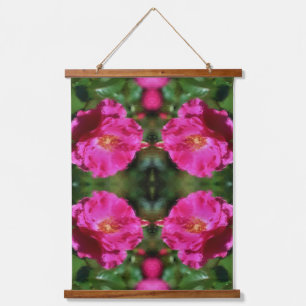Pink Rose Painting Abstract Flower Art Hanging Tapestry