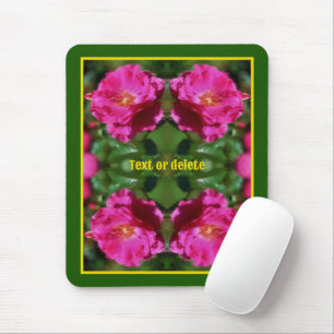 Pink Rose Painting Flower Art Personalised Mouse Mat