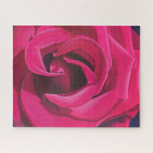 Pink Rose Painting Jigsaw Puzzle