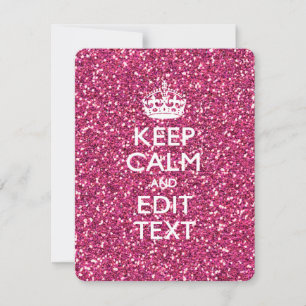 Pink Rose Personalised KEEP CALM AND Your Text