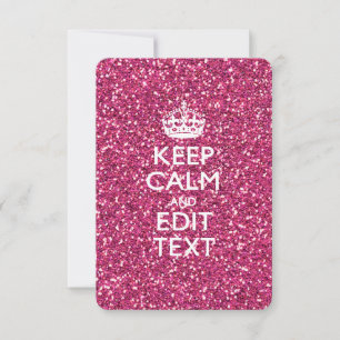 Pink Rose Personalised KEEP CALM AND Your Text