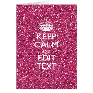 Pink Rose Personalised KEEP CALM AND Your Text