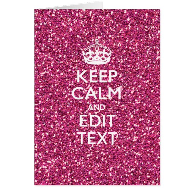 Pink Rose Personalised KEEP CALM AND Your Text (Front)