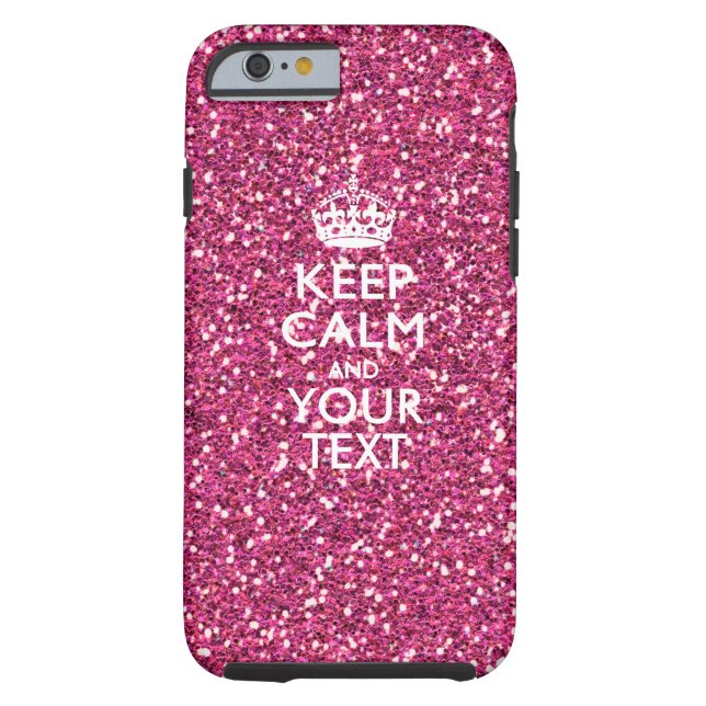 Pink Rose Personalised KEEP CALM AND Your Text Case-Mate iPhone Case (Back)