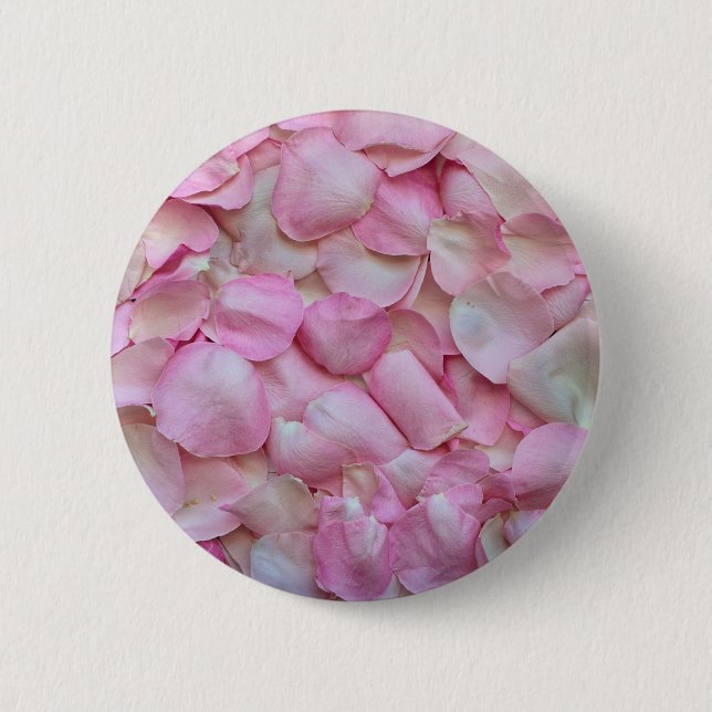 Pink Rose Petals 6 Cm Round Badge (Front)