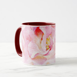 Pink Rose Petals Art Mug Cup