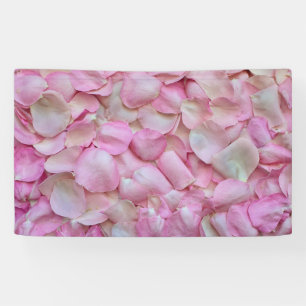 Pink Rose Petals Banner