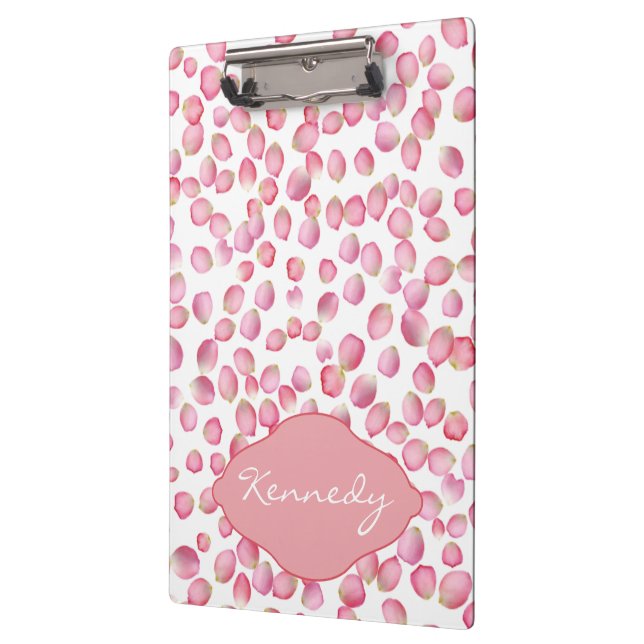 Pink rose petals clipboard (Left)
